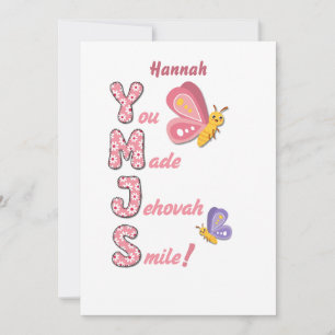 JW Card für junge Schwestern "You made Jehovah Läc Feiertagskarte