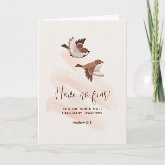 JW Card, Matthew 10:31 | JW Gruß Karte (Vorderseite)