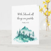 JW Card, Matthew 19:26 | JW-geklappte Grußkarte Karte (Gelbe Blume)