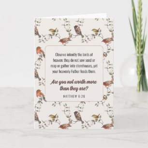 JW Card, Matthew 6:26 JW Gruß Karte