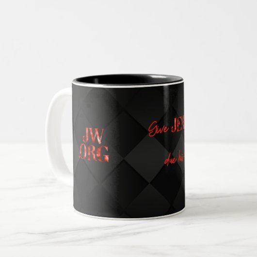 JW Coffee Cup for Brothers - Text für 2025 Zweifarbige Tasse (Vorderseite Links)