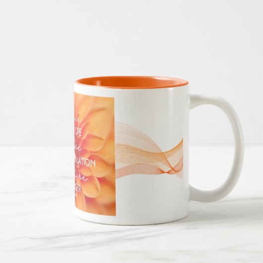 JW Coffee Cup Rom 12:12 Freude Endure Perstrong Zweifarbige Tasse (Rechts)