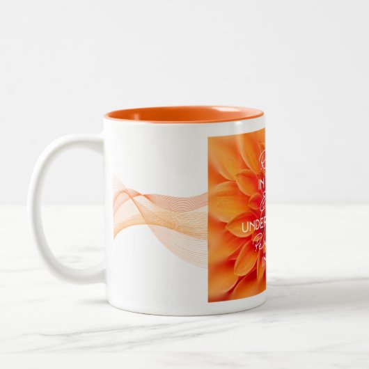 JW Coffee Cup Rom 12:12 Freude Endure Perstrong Zweifarbige Tasse (Links)