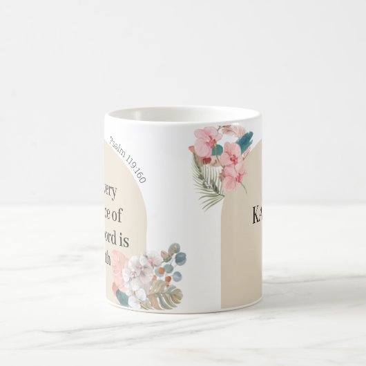 JW Custom 2023 year text Psalm 119:160 boho arch Kaffeetasse (Mittel)