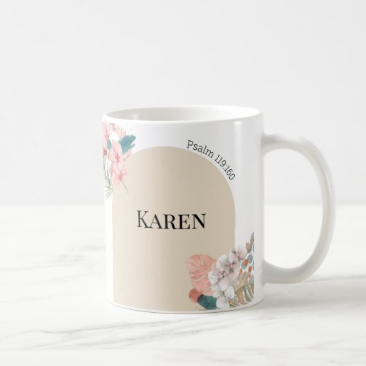JW Custom 2023 year text Psalm 119:160 boho arch Kaffeetasse (Rechts)