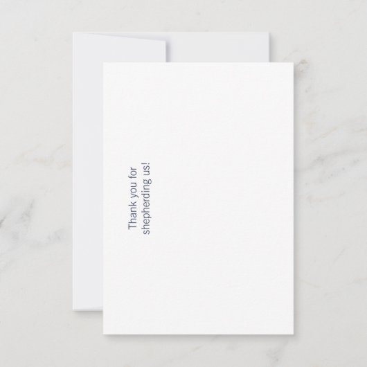 JW Danke, dass Sie uns als Elders Card geerbt habe Dankeskarte (Rückseite)