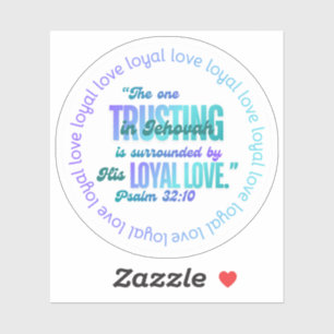 JW "Der auf Jehova Vertrauende" Ps. 32:10 Aufkleber