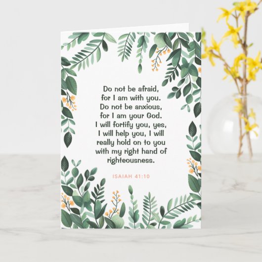 JW Ermutigung Grußkarte Isaiah 41:10 Karte (Gelbe Blume)