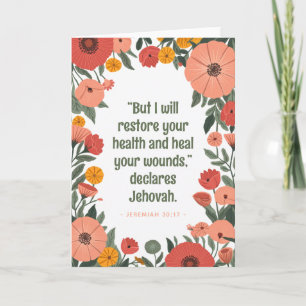 JW Ermutigung Grußkarte Jeremiah 30:17 Karte