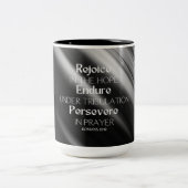 JW freut sich, Endure, Perstrong! Kaffee-Cup für i Zweifarbige Tasse (Mittel)