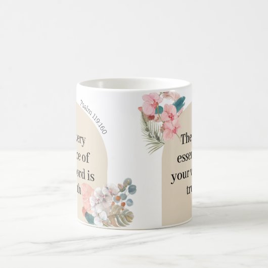 JW Geschenk 2023 Jahr Text Psalm 119:160 boho arch Kaffeetasse (Mittel)