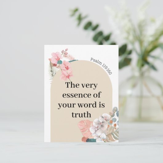 JW Geschenk 2023 Jahr Text Psalm 119:160 boho arch Postkarte (Stehend Vorderseite)