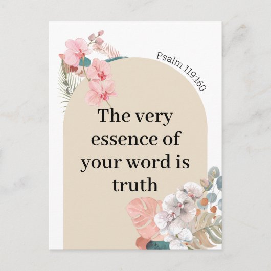 JW Geschenk 2023 Jahr Text Psalm 119:160 boho arch Postkarte (Vorderseite)