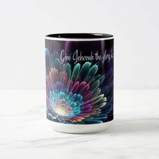 JW-Geschenk für Schwestern - 2025-jährige Textkaff Zweifarbige Tasse (Mittel)