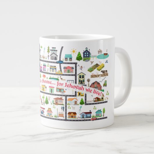 JW Gift for Pioneers - Tasse "Town Territory Map" (Vorderseite Rechts)