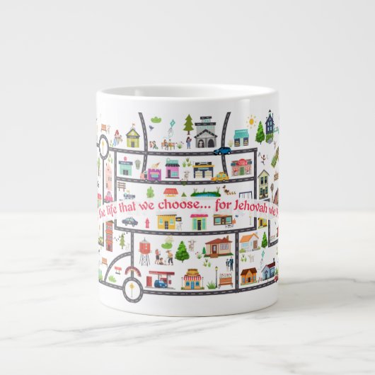 JW Gift for Pioneers - Tasse "Town Territory Map" (Vorderseite)