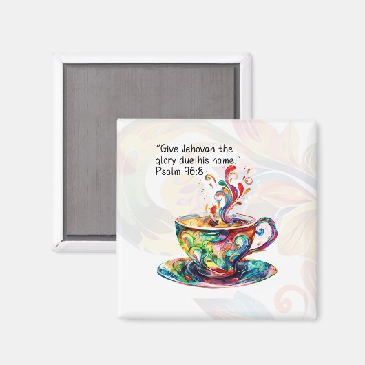 JW Gift Idea - 2025 Year Text Magnet Psalm 96:8 (Vorderseite/Rückseite)