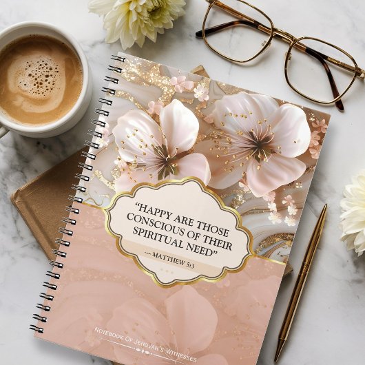 JW Gifts 2026 Year Text Happy Are Matthew 5:3 Notizblock