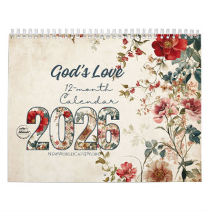 JW Gottes Liebe 2026 Kalendar Shabby Chic Kalender