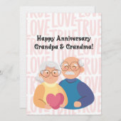 JW Happy Anniversary Card für Großeltern (Vorne/Hinten)