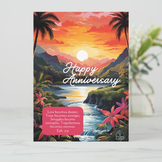 JW Happy Anniversary Card für Jehovas Zeugen (Stehend Vorderseite)