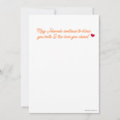 JW Happy Anniversary Card - Orange Dahlia Blume Dankeskarte (Rückseite)