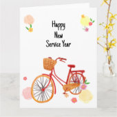 JW Happy New Service Year Karte (Gelbe Blume)