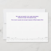 JW Herzlichen Glückwunsch zu Ihrer Taufkarte Dankeskarte (Rückseite)