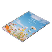 JW Jahr 2025 Text Psalm 96:8 Blumenmuster Notizblock (Linke Seite)