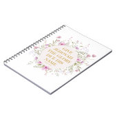 JW-Jahr 2025 Text Psalm 96:8 Delikate Blume Notizblock (Linke Seite)