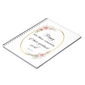 JW-Jahr 2026 Matthew 5:3 mit Rose Notizblock (Linke Seite)