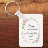 JW-Jahr 2026 Matthew 5:3 mit Rose Schlüsselanhänger (Vorderseite)