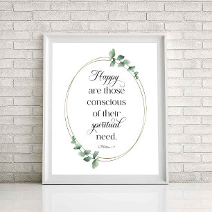 JW-Jahr 2026 Matthew 5:3 Poster