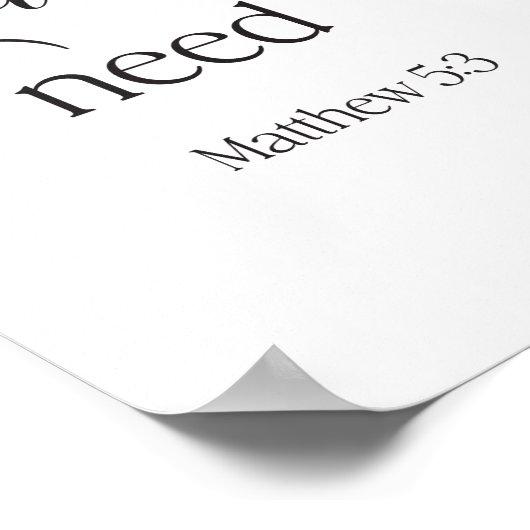 JW Jahr 2026 Text mit Frühlingsblumen Matthew 5:3 Poster (Ecke)