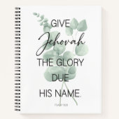 JW-Jahr-Text 2025 mit Eukalyptus Notizblock (Vorderseite)