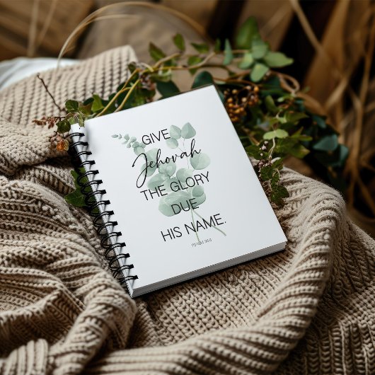 JW-Jahr-Text 2025 mit Eukalyptus Notizblock