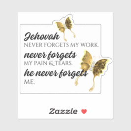 JW Jehovah vergisst MICH nie Aufkleber