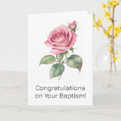 JW-Karte - Taufen Geschenk Rosa Rose Karte (Gelbe Blume)