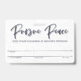 JW Keepake Convention Abzeichen Card | geflockt Ausweis