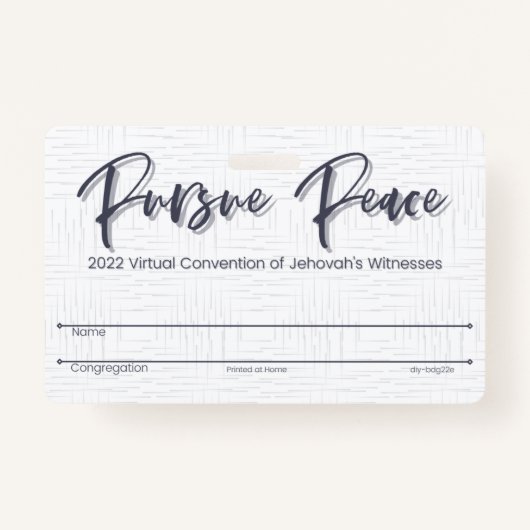 JW Keepake Convention Abzeichen Card | geflockt Ausweis (Vorderseite)