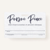 JW Keepake Convention Abzeichen Card | geflockt Ausweis (Rückseite)