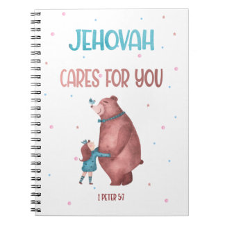 JW Kids Gift-1 Peter 5:7 Jehovah kümmert sich um S Notizblock