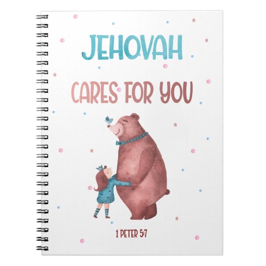 JW Kids Gift-1 Peter 5:7 Jehovah kümmert sich um S Notizblock (Vorderseite)