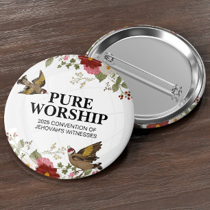 JW-Konvent 2025 gibt Button zum Thema "Reine Vereh
