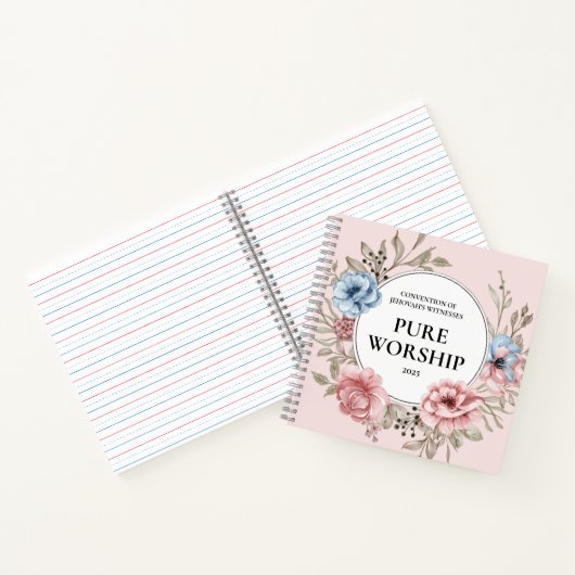 JW-Konvention von 2025: Blumen-Design Notizblock (Innenseite)
