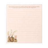 JW Letter Writing Boho Note pad Notizblock (Vorderseite)