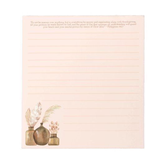 JW Letter Writing Boho Note pad Notizblock (Vorderseite)