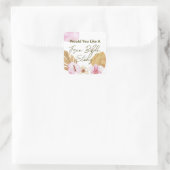 JW Ministry liefert Briefe schreiben Bibelstudie Quadratischer Aufkleber (Tasche)