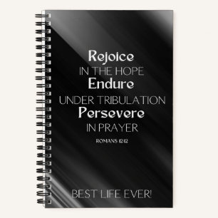 JW Notebook for Brothers - REJOICE ENDURE PERSEVER Notizblock