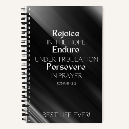 JW Notebook for Brothers - REJOICE ENDURE PERSEVER Notizblock (Vorderseite)